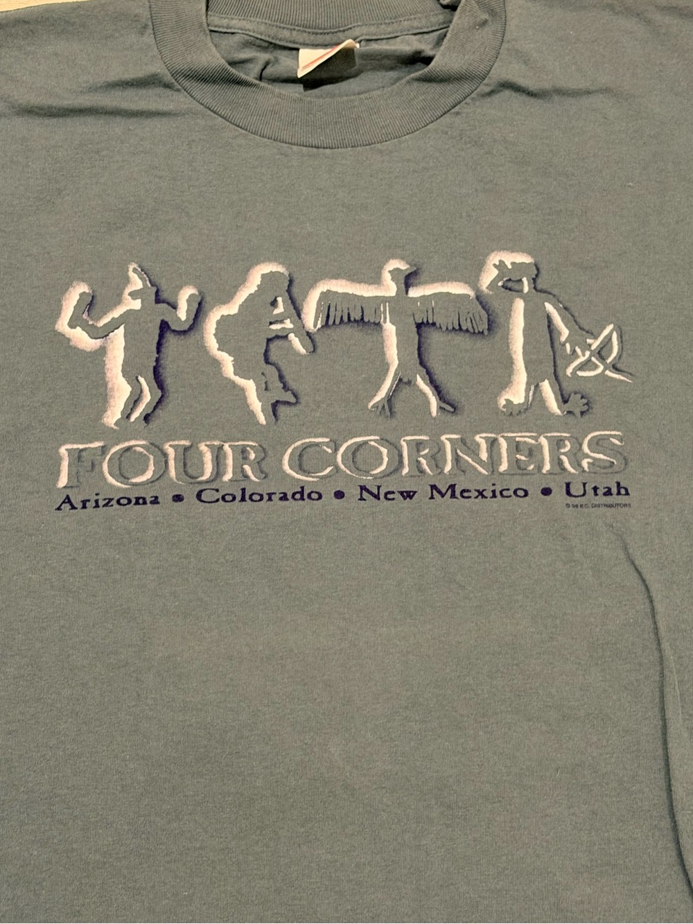 Vintage Four Corners USA Shirt 1998 Retro Native American Arizona New Mexico